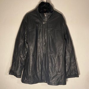 Boston Harbour like new men’s large trapper genuine leather jacket